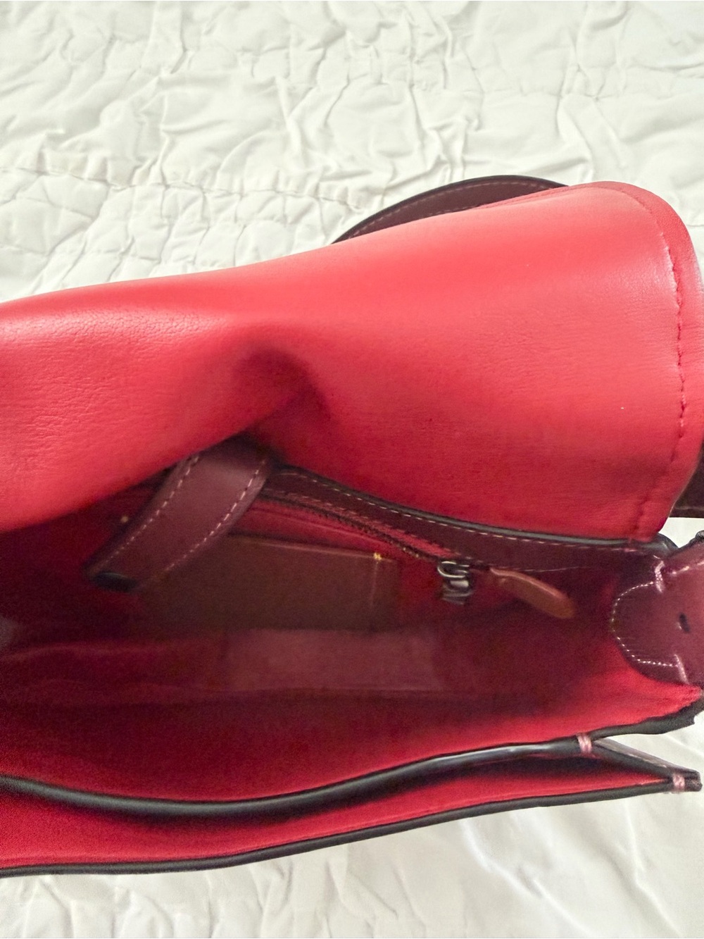 Vintage Classic Coach 1941 Saddlebag 23 Oxblood Glove Tanned Leather SD-20115 - Picture 5 of 7